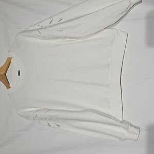 Gap Vintage Soft Eyelet Sleeve. Cut Out Floral Sweatshirt Med